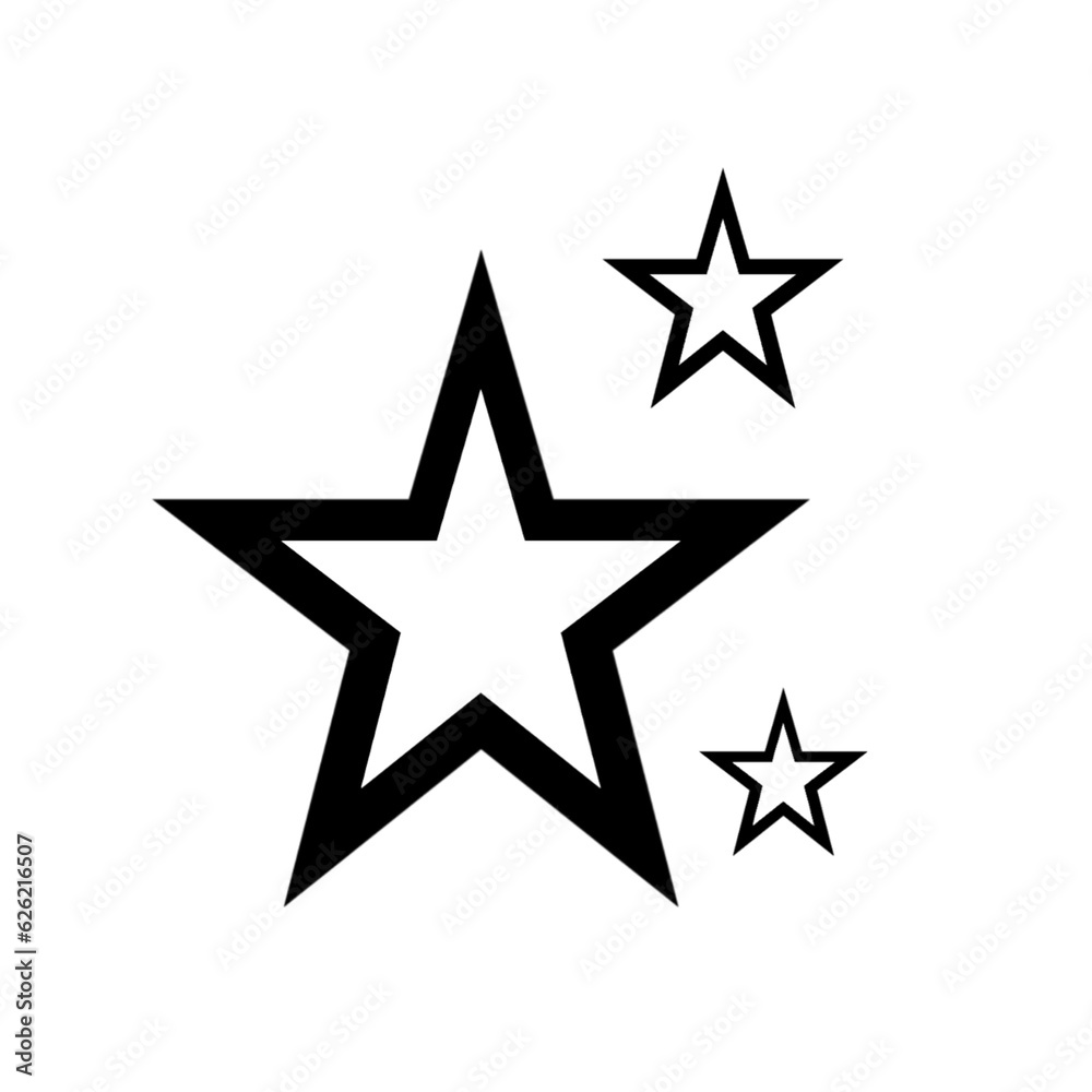 star on black star on black
