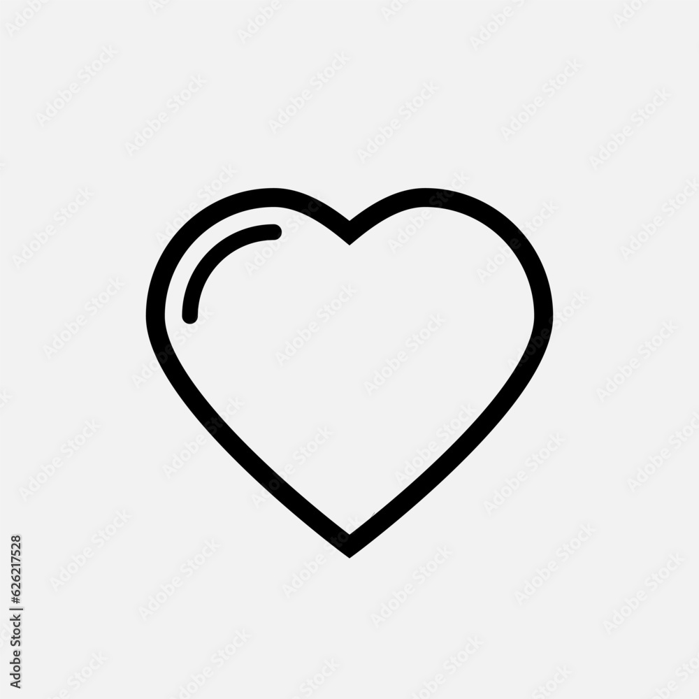 Heart Icon. Universal Interface Element, Sign and Symbol - Vector Heart Icon. Universal Interface Element, Sign and Symbol - Vector