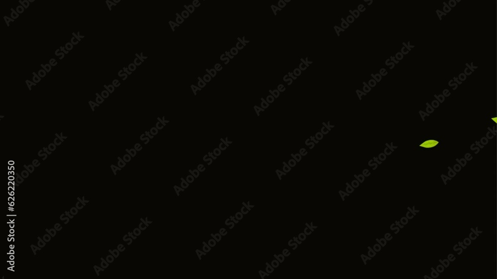 flying leaves background and 2d animation