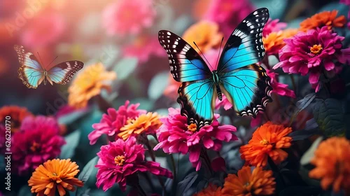 Fototapeta na wymiar a butterfly on a flower