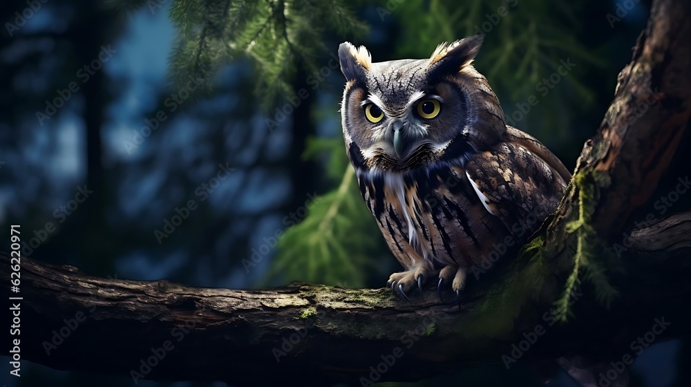 an owl on a tree branch an owl on a tree branch