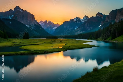 lake in the mountains