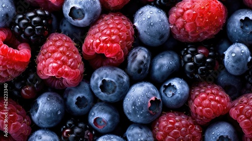 Berries fruits background