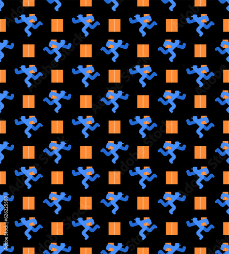 Postman pattern seamless. Mailman background. Vector texture