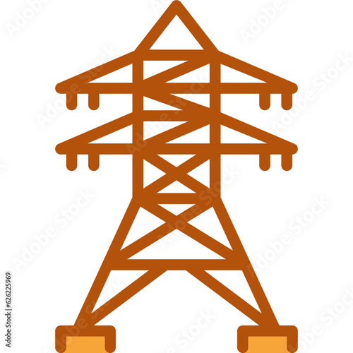 electric pylon two tone icon
