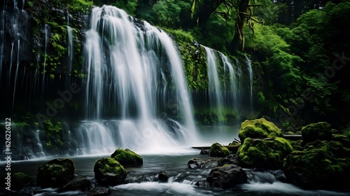 a waterfall in a forest © KWY