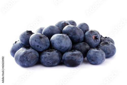 Pile of blueberries isolated on a white background, close-up. Heap of fresh blueberries isolated on white background, close-up. Fresh blueberries on a white background. Many of blueberries.