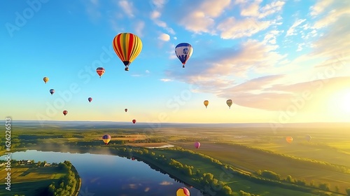 a group of hot air balloons in the sky photo