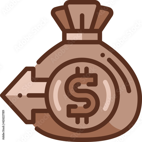 expenditure two tone icon