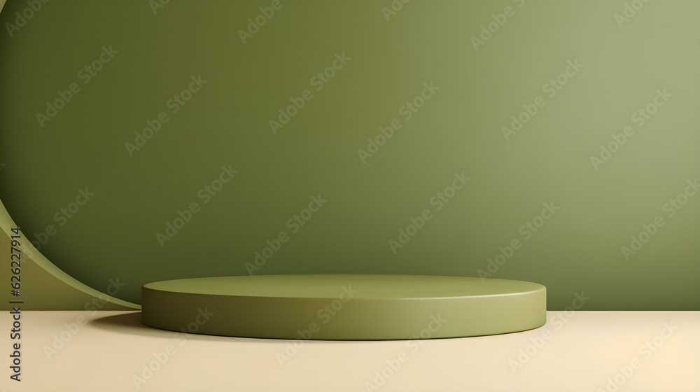 Minimal Studio Background in khaki Colors. Modern Podium for Product Presentation
Minimal Studio Background in khaki Colors. Modern Podium for Product Presentation