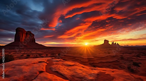 a sunset over a desert © KWY