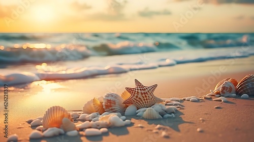 a group of shells on a beach