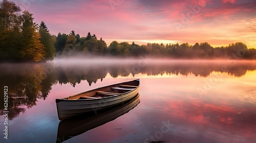 a boat on a lake