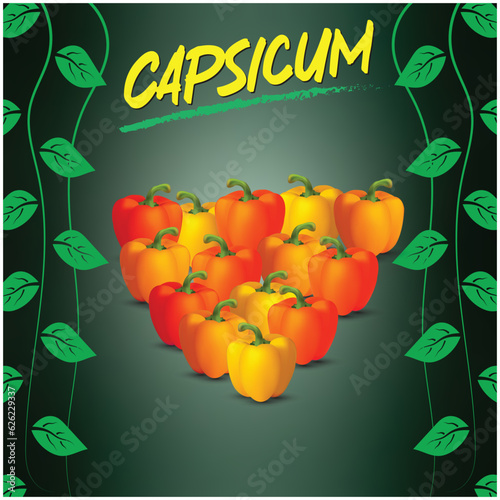 illustration of an background with vegetables