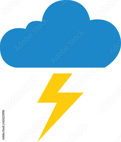 cloud with lightning vector, eps 10