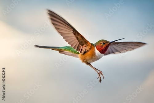 hummingbird on a branch generated by AI
