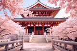Traditional japanese architecture, shrine in tokyo japan with sa