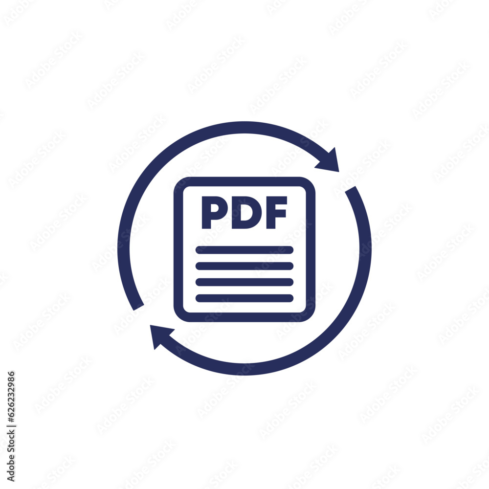convert to PDF file icon on white convert to PDF file icon on white