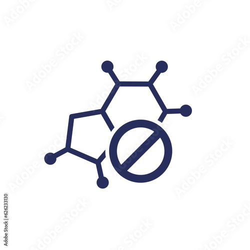 no hormones icon, vector pictogram