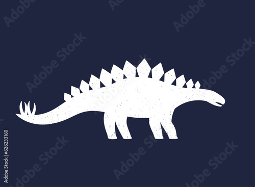 dinosaur, stegosaurus vector illustration with texture