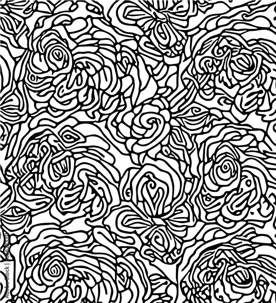 rose flowers pattern background black vector rose flowers pattern background black vector