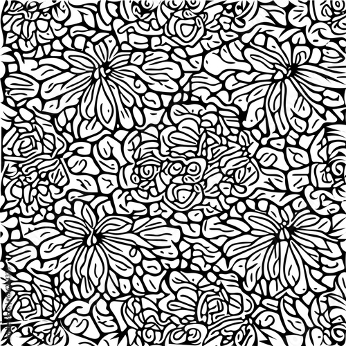 rose flowers pattern background black vector