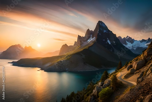 sunset over the mountains © Nature creative