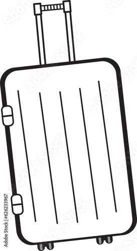 Concept of travel in summer and holiday. Luggage. Travel suitcase on White background.