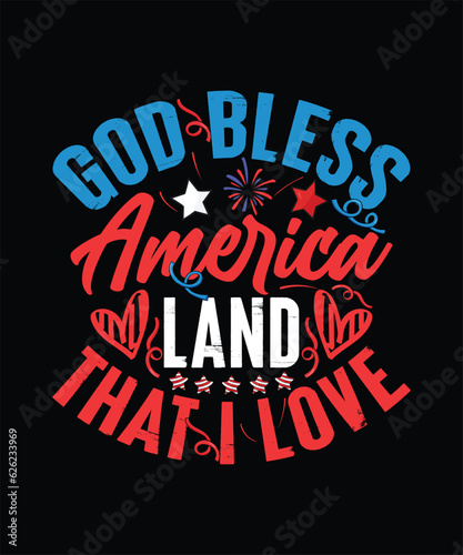 God Bless America land that I love Patriot Day T-shirt Design