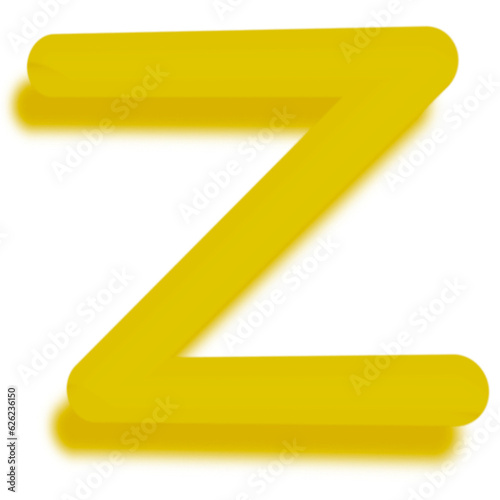 Uppercase English alphabet 3D model is self-drawn.