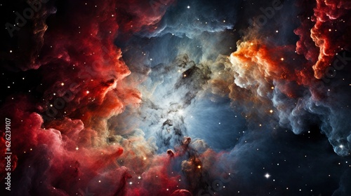 Colorful Space Galaxy cloud nebula background  Generative AI