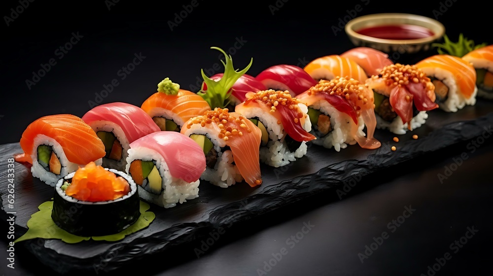 a plate of sushi a plate of sushi