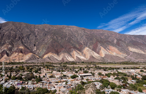 Paleta del Pintor, colorful mountain range in Maimará, Jujuy, Argentina - Traveling and exploring South America - Panorama
