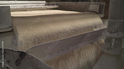 A sugarmill producing sugar in Uttar Pradesh, India.