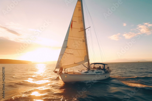 A Sailboat on the Open Ocean