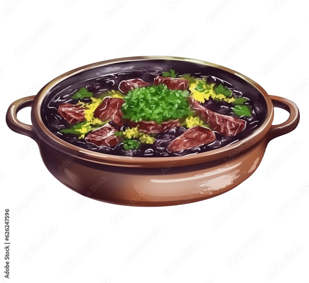 Brazilian food feijoada in PNG file Brazilian food feijoada in PNG file