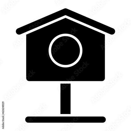 Bird House Glyph Icon