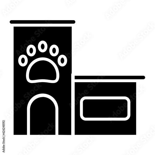 Pet School Glyph Icon