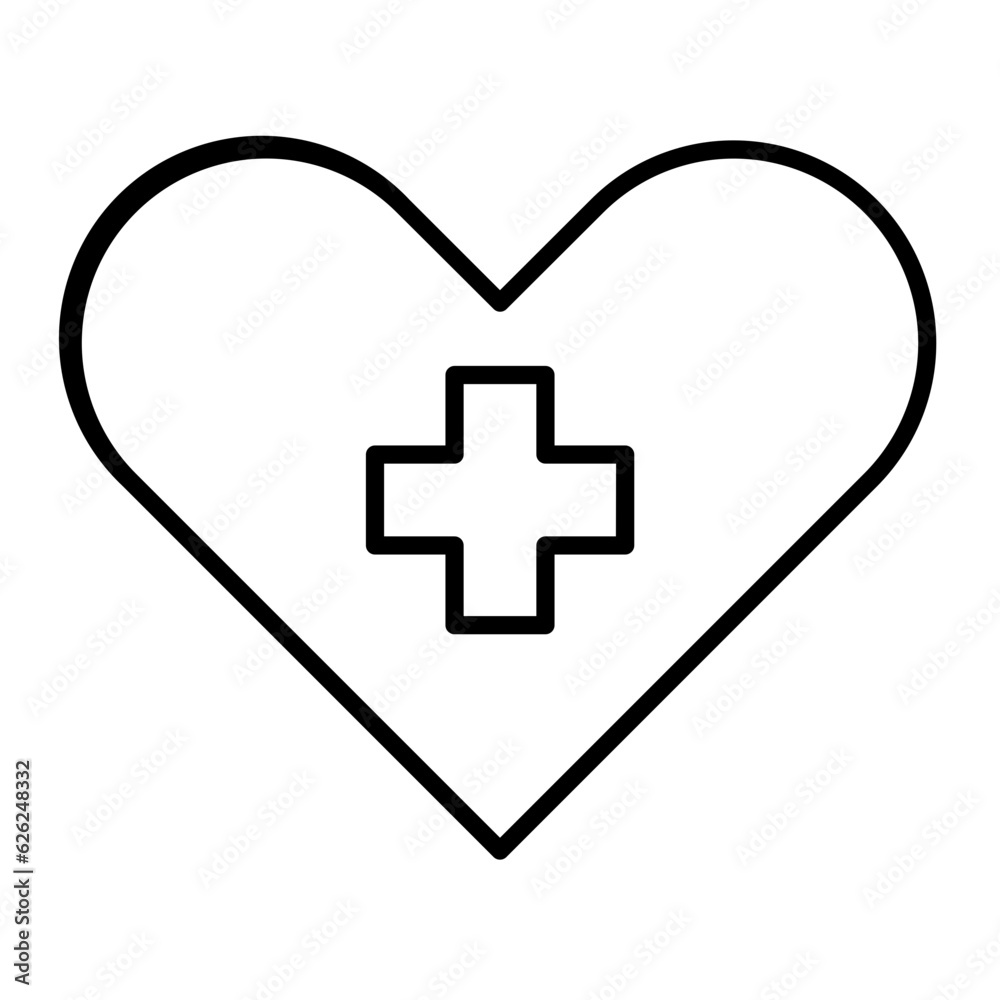 Veterinary Heart Line Icon Veterinary Heart Line Icon