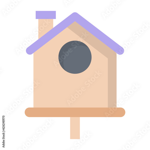 Bird House Flat Icon