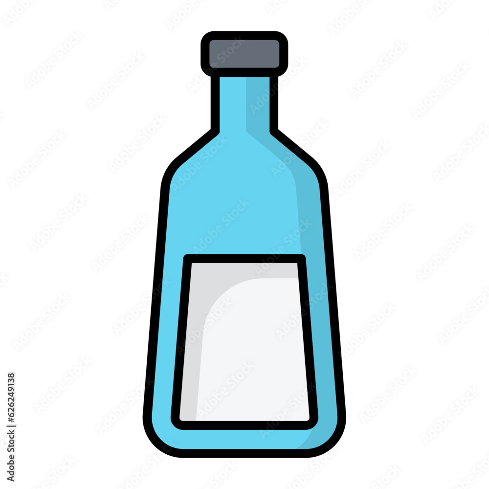 Milk Bottle Line Color Icon Milk Bottle Line Color Icon
