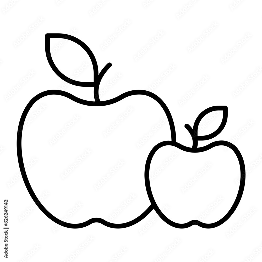 Fototapeta premium Apple Line Icon