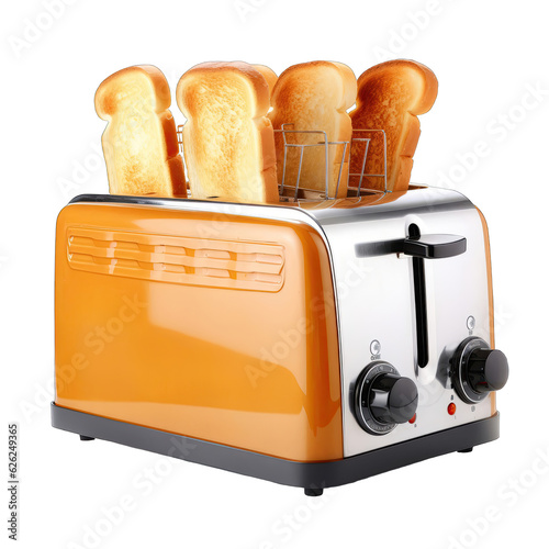 A toaster with four slices of bread photo