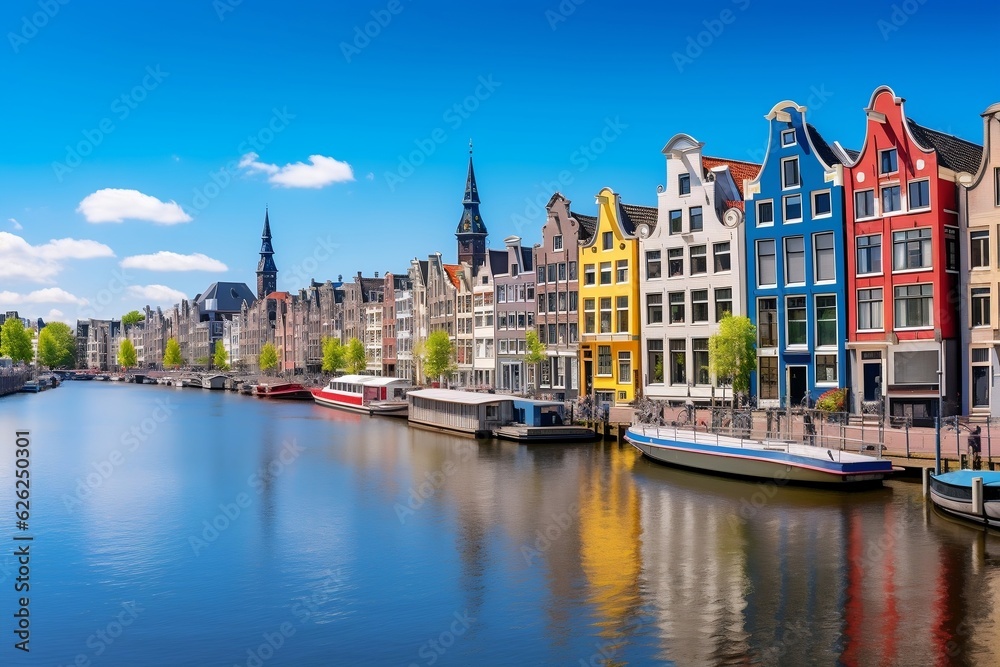 Vibrant Buildings: Dancing Over Amsterdam's Amstel River. AI