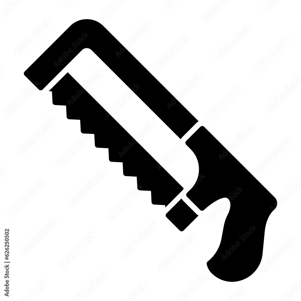 Hand Saw Glyph Icon Hand Saw Glyph Icon