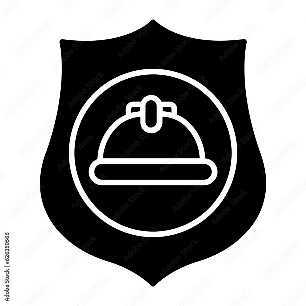 Obraz premium Worker Security Glyph Icon