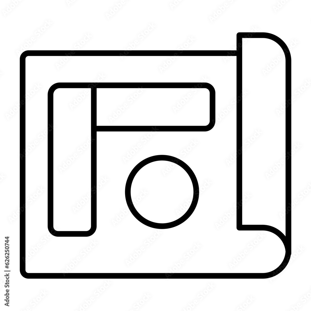 Blueprint Line Icon Blueprint Line Icon