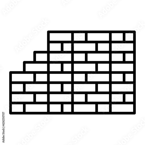 Wall Construction Line Icon