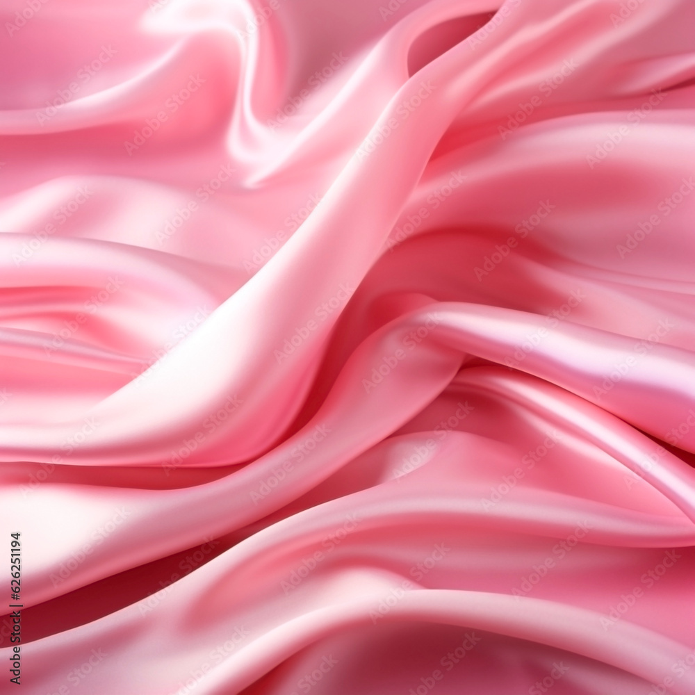 Obraz premium Pink silk and satin fabric, pink silk background, background, desktop wallpaper, design background