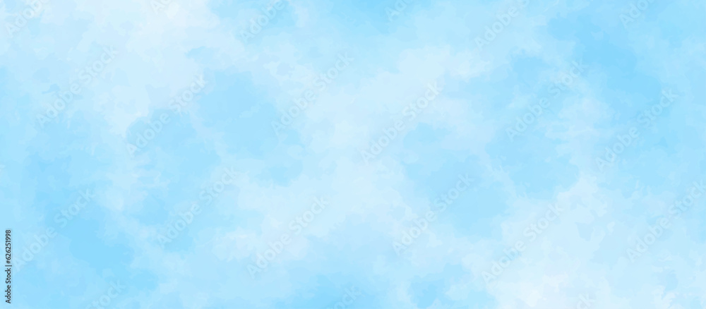 blue sky with white clouds in sunny weather .Blue Sky vector .White cumulus clouds formation in blue sky .blue water surface background .Panorama.	